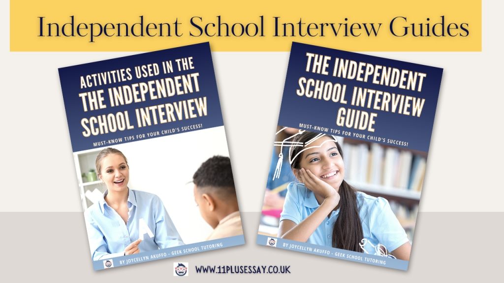 Independent School Interview Practice Booklet Bundle